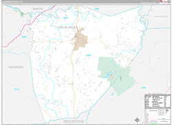 Van Buren County Wall Map Premium Style 2026